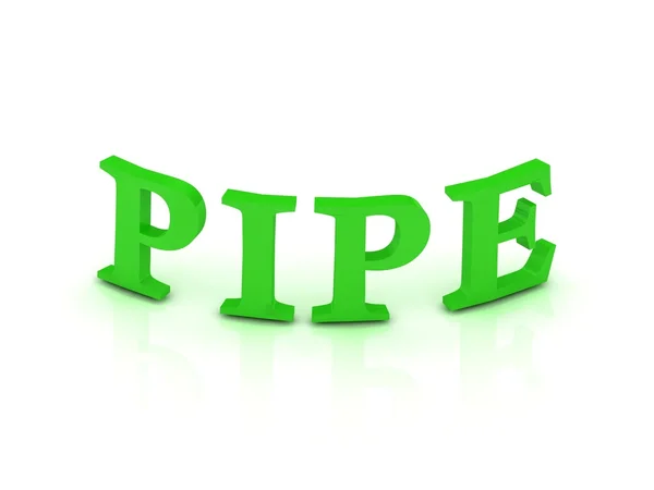 Sinal de PIPE com letras verdes — Fotografia de Stock