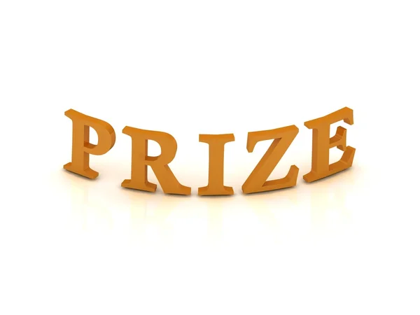 PRIZE sign with orange letters — Stock Photo, Image