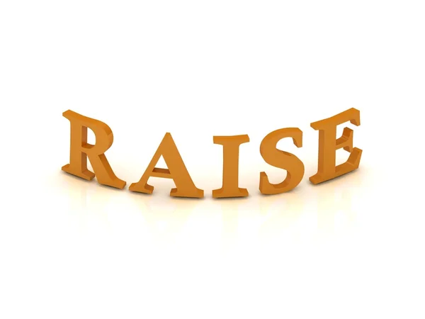 Знак RAISE з помаранчевими літерами — стокове фото