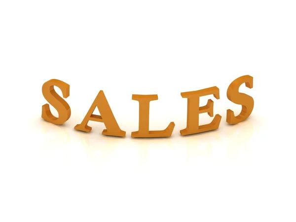 Turuncu harfler ile satış işareti — Stok fotoğraf