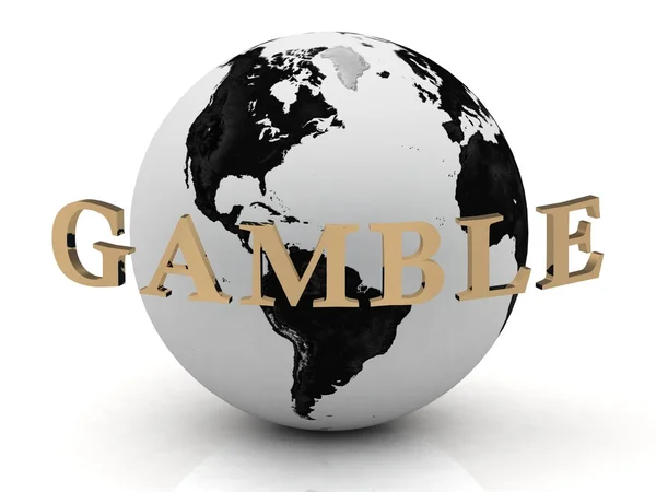 GAMBLE abstraktion indskrift rundt om jorden - Stock-foto