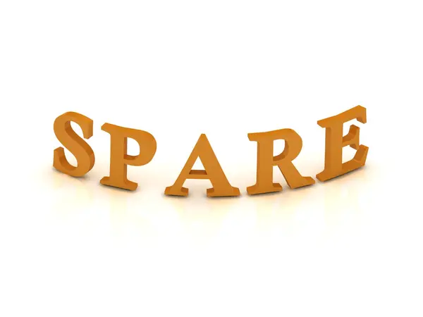 SPARE sign with orange letters — Stock Photo, Image