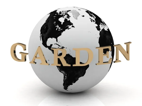 Trädgård abstraktion inskrift runt jorden — Stockfoto