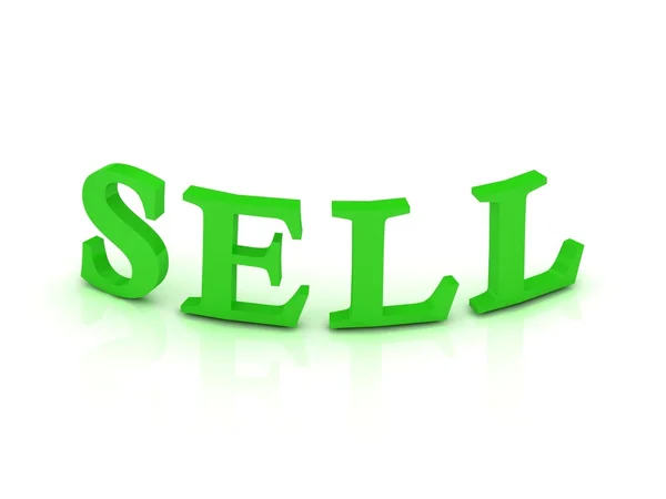 Teken met groene letters verkopen — Stockfoto