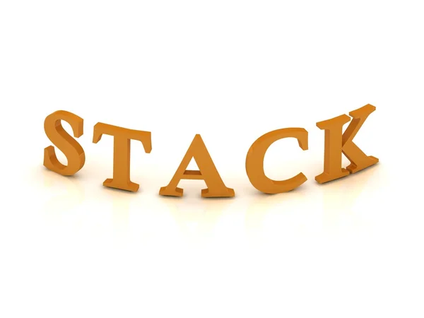 Sinal STACK com letras laranja — Fotografia de Stock