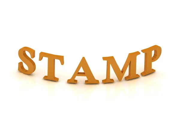Знак STAMP с оранжевыми буквами — стоковое фото