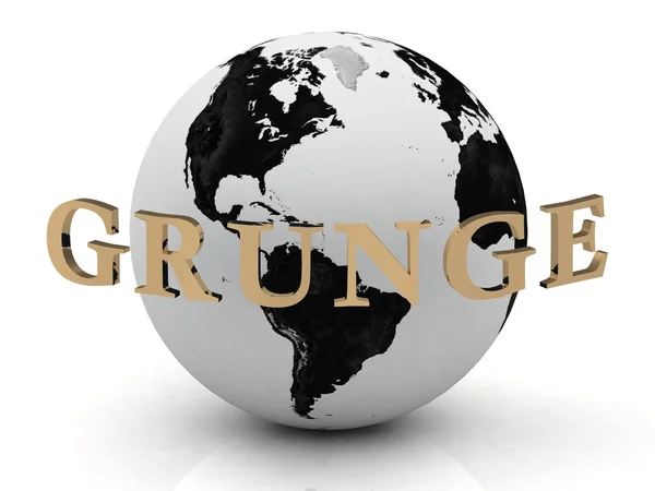 Grunge abstrakce nápis kolem země — ストック写真