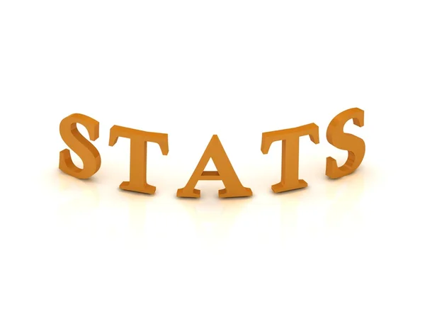 Statistik skriva med orange bokstäver — Stockfoto