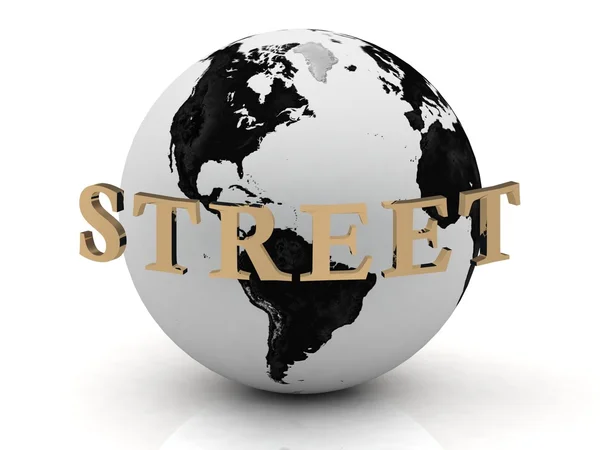 STREET inscrição abstração em torno da terra — Fotografia de Stock
