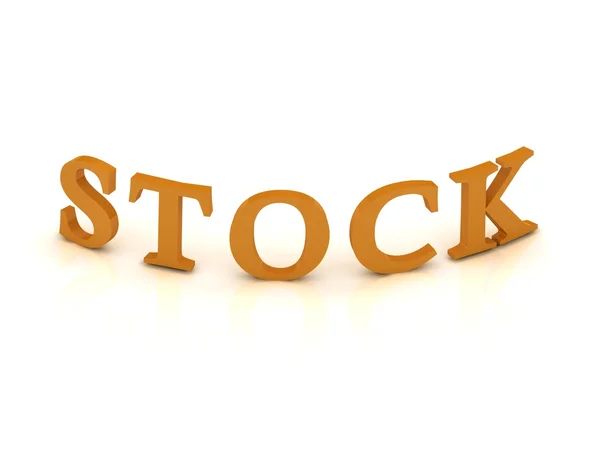 Sinal STOCK com letras laranja — Fotografia de Stock