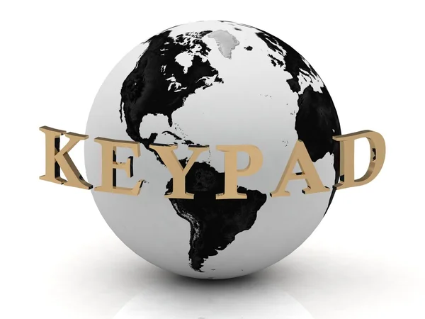 Напис абстракцією KEYPAD навколо Землі — стокове фото