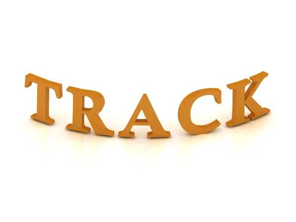 TRACK sign with orange letters — Stock Photo, Image
