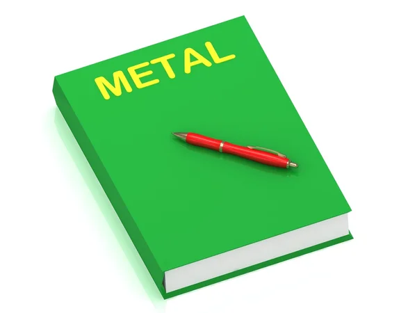 Metall inskriften på täcka bok — Stockfoto