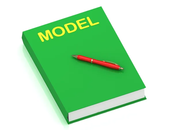 Modell inskriften på täcka bok — Stockfoto