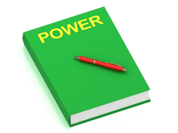 Power inskriften på täcka bok — Stockfoto