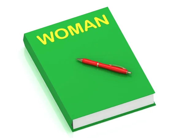 WOMAN inscrição no livro de capa — Fotografia de Stock