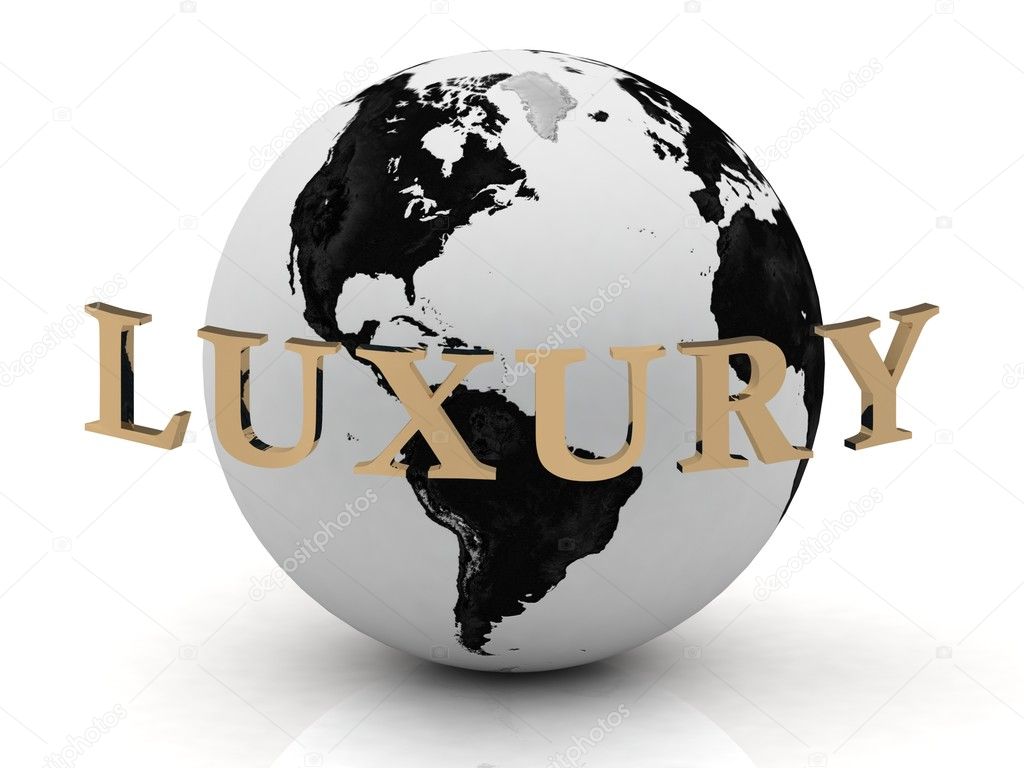 LUXURY abstraction inscription around earth