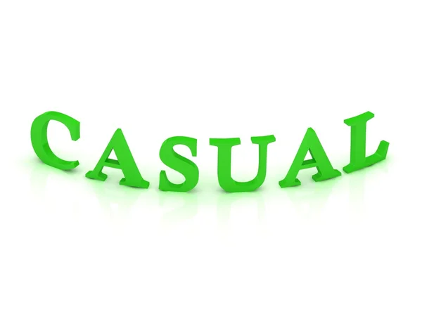 CASUAL sign with green word — Stock Photo, Image