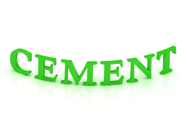 Symbol cementu s zeleným slovo — Stock fotografie