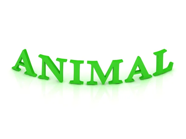 Signo ANIMAL con palabra verde — Foto de Stock
