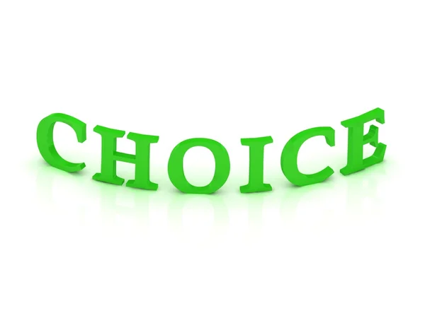 CHOICE sign with green word — Stock Photo, Image