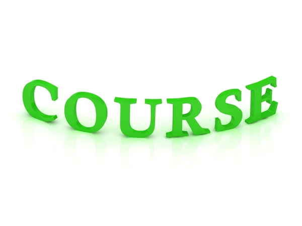 Cursus bord met groen woord — Stockfoto