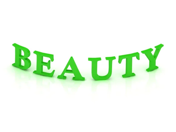 Symbol krásy s zeleným slovo — Stock fotografie