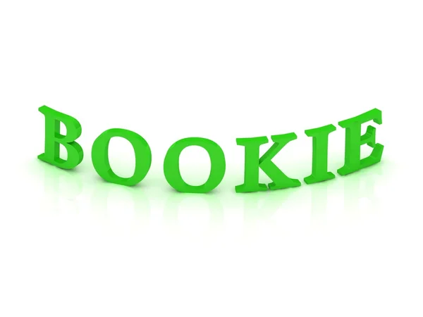 Bookie bord met groen woord — Stockfoto