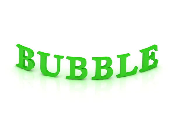 Buborék a jele a zöld szó — Stock Fotó