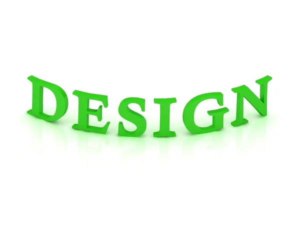 Design jel zöld szó — Stock Fotó