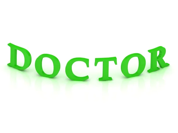 Lekarz znak zielony słowo — Zdjęcie stockowe