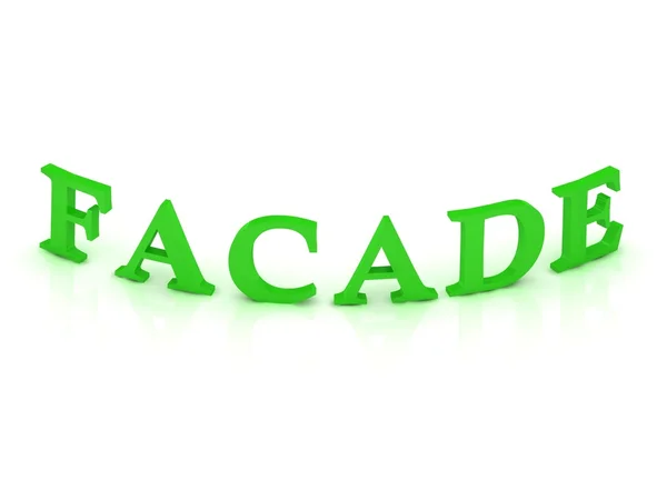 FACADE-signering med grønt ord – stockfoto