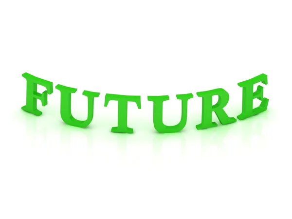Знак FUTURE с зеленым словом — стоковое фото