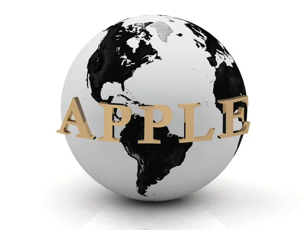 Apple absztrakció felirat a Föld körül — Stock Fotó