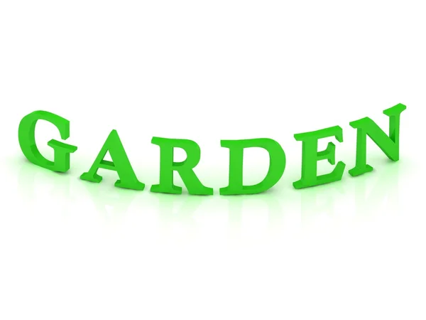 Gartenschild mit grünem Wort — Stockfoto