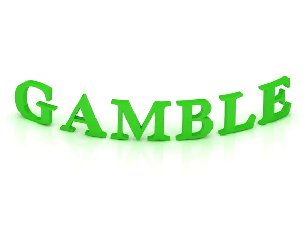 สัญลักษณ์ GAMBLE ด้วยคําสีเขียว — ภาพถ่ายสต็อก