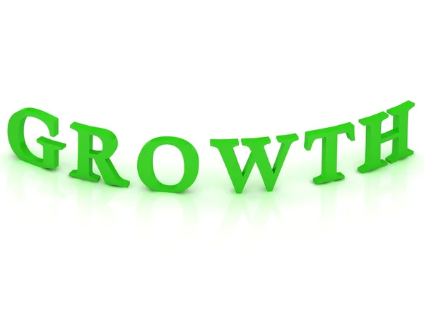 Groei bord met groen woord — Stockfoto