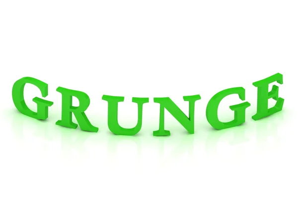 Grunge 标志与绿色的词 — 图库照片
