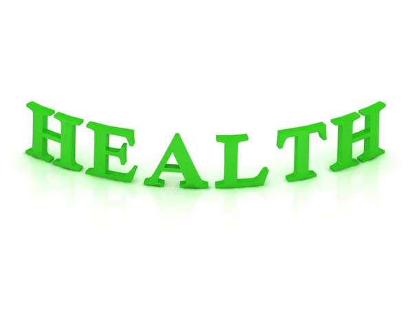 Gesundheitsschild mit grünem Wort — Stockfoto