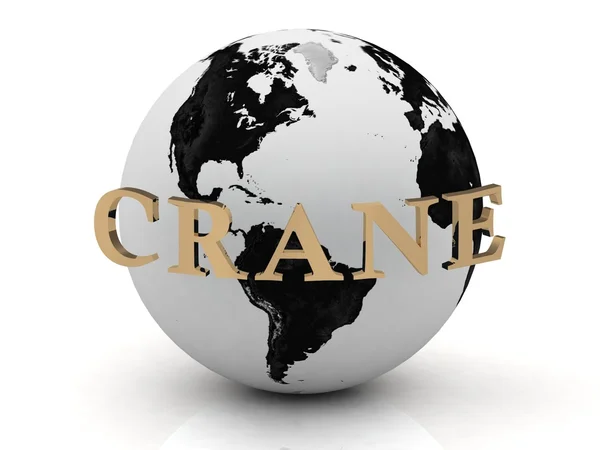 Crane abstraktion inskrift runt jorden — Stockfoto