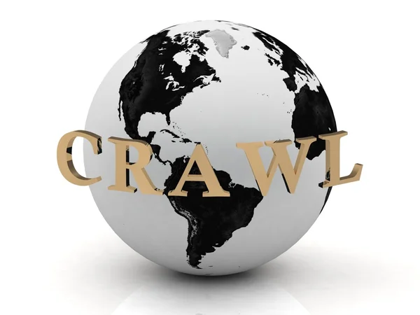 Абстрактная надпись CRAWL вокруг Земли — стоковое фото