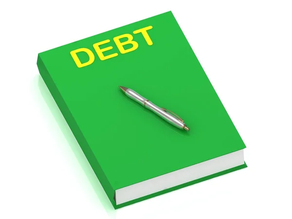 DEBT name on cover book — Stock Photo, Image