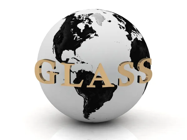 GLASS абстракція напис навколо землі — стокове фото