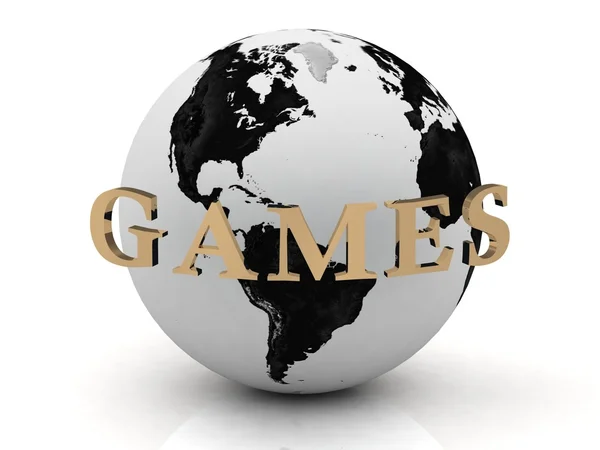 GAMES abstraction inscription around earth — Stock Photo, Image