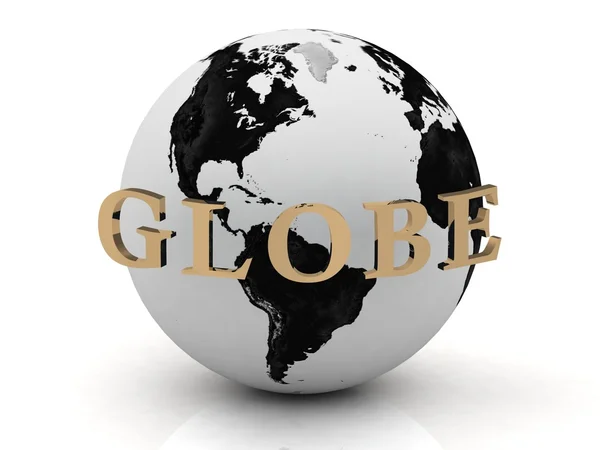 Globe abstrakce nápis kolem země — Stock fotografie