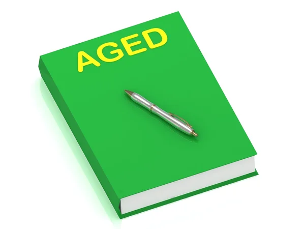 AGED name on cover book — Stock Photo, Image