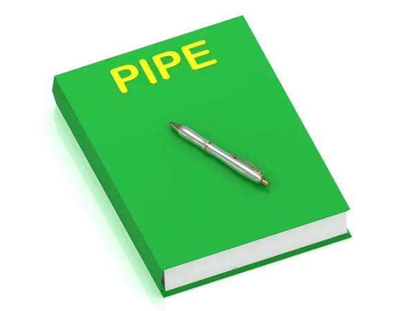 Naam van de pipe op cover boek — Stockfoto