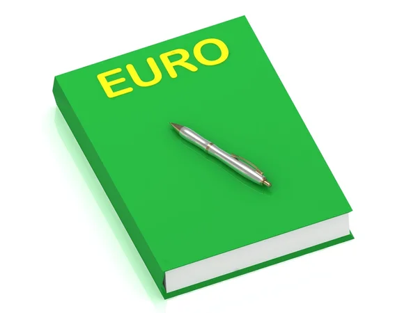 De naam van de euro op cover boek — Stockfoto