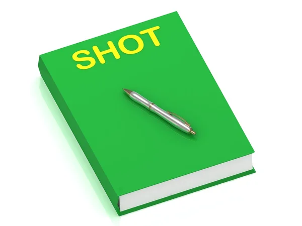 Schuss Name auf dem Cover Buch — Stockfoto