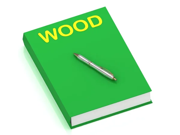 Nome da madeira no livro de capa — Fotografia de Stock